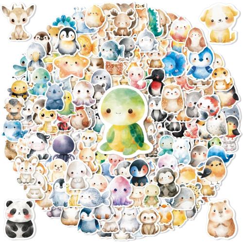 200 Pcs Animal Stickers for Kids, Cute Animal Individual Stickers for Kids, Watercolor Cute Vinyl Sticker for Classroom Prizes, Party Decor, Birthday Gifts, Crafts (Cute200)