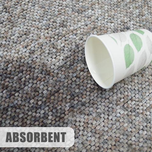 Yancorp Front Door Mat Indoor Entrance for Inside Entry 17 x 29.5 Non-Slip Welcome Mat Rubber Backing Dirt Resistant Absorbent Indoor Doormat for Entryways, Front Doors, Hallways, Beige Grey