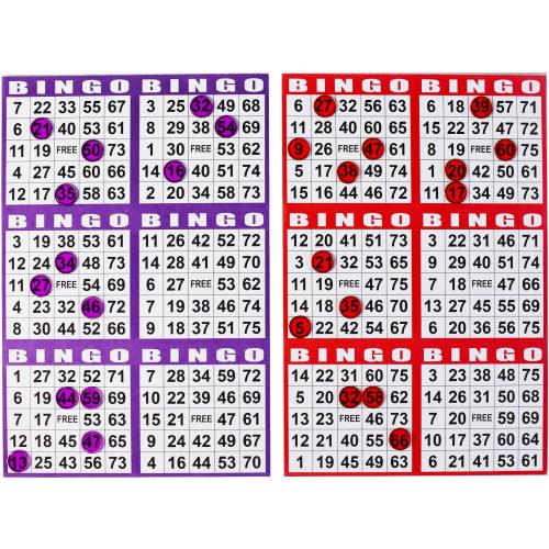SEETOOOGAMES Bingo Paper Cards Bulk- 6 card-100 Books of 5 Sheets for Large Groups