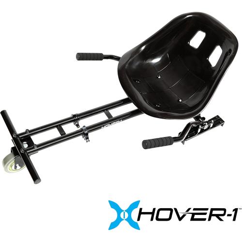 Hover-1 Kart Buggy Hoverboard Attachment | Compatible with Most 6.5 & 8 Electric Hoverboards, Hand-Operated Rear Wheel Control, Adjustable Frame & Straps, Easy Assembly & Install Hoverboard Go Kart