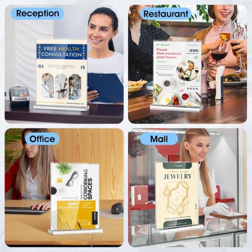 MaxGear Acrylic Sign Holder 8.5 x 11 Double Sided Menu Holder, 1 Pack