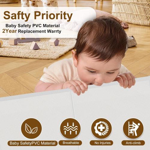 120 inch Retractable Baby Gates 34 inch Tall, Retractable Gate with Reinforced Strip Design to Prevent Crawling Through, 10 FT Extra Wide Retractable Dog Gate for Indoor/Outdoor