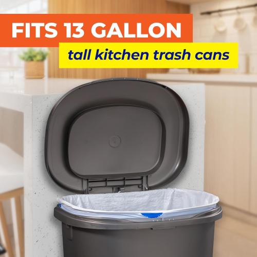 Hefty Essentials 13 Gallon Kitchen Trash Bags, White, Unscented, 120ct