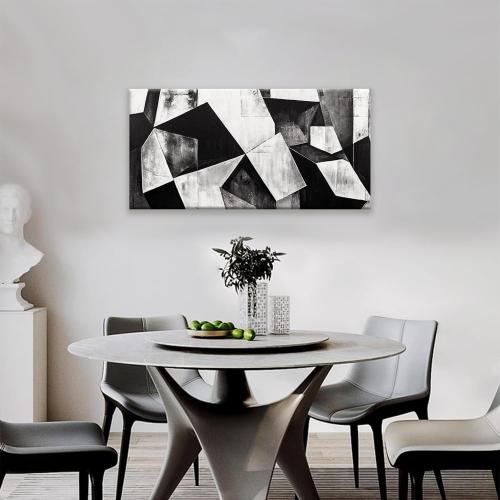 TAIJXAGSG Black And White Wall Art Decor Canvas Art Wall Decor Minimalist Wall Art Geometric Color Block Canvas Artwork Paintings Wall Decor Modern Bedroom Art Office Home Decor Wall 20X 40