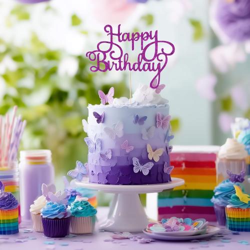 Party Spot! 199 Pcs Purple Birthday Party Decorations For Women，Happy Birthday Party Decorations For Girls, 100 Pcs Paper Plates,Napkins and Forks for 20 Guests,Bday Sash and Crown,20 Tableware Sets
