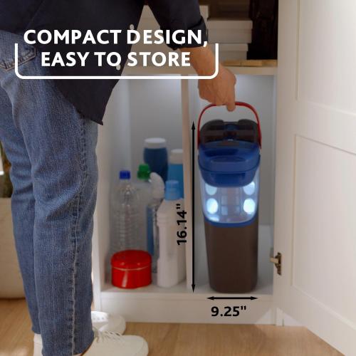 O-Cedar H2prO Flat Mop System | Quick Cleaning Tool | Clean with Water | Machine Washable Reusable Microfiber Mop Pad | Safe on Wood Floors, Vinyl, Tile, Baseboards, Walls