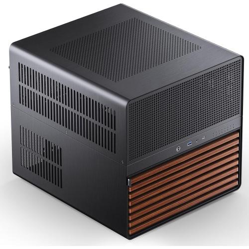 JONSBO N5 NAS Pc Case, E-ATX,12HDD 4SSD Drive Bay GPU HP Host, Supports Max. 4 GPU,E-A.TX(330mm) MB/ATX PSU Supports, with 3 Fans Built-in, 8 Slots PCI, Solid Wood Veneer Computer Case,Home Server