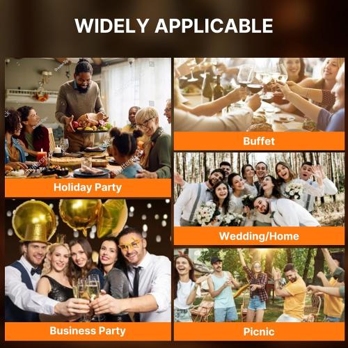 Set of 4 Color Silver Chafing Dishes for Buffet 4 Pack, 6QT Round Chafing Dish Buffet Set Stainless Steel Buffet Food Warmers Sets for Catering Events Parties Dinners with Complete Set,Gold and Silver