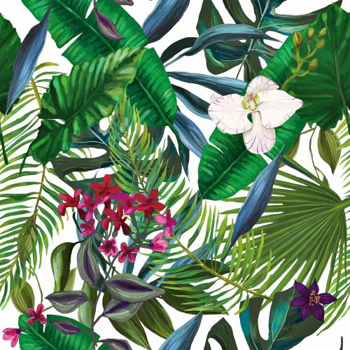 Botanical Peel and Stick Wallpaper Green Floral Contact Paper for Walls Tropical Floral Peel and Stick Wall Paper for Bedroom Self Adhesive Plant Leaf Jungle Wallpaper for Bathroom 24x118