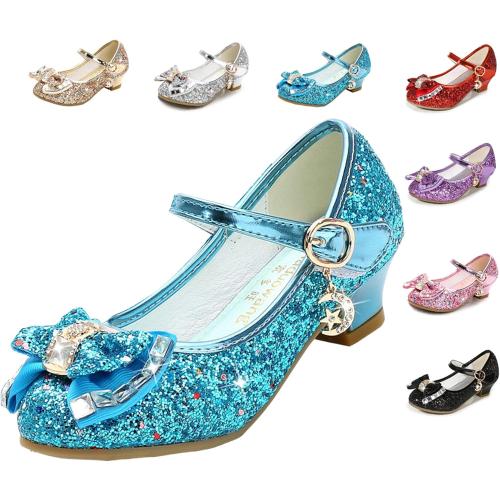 Cadidi Dinos Girls Dress Shoes Wedding Party Heel Mary Jane Princess Flower Shoes (Toddler/Little Kid/Big Kid)