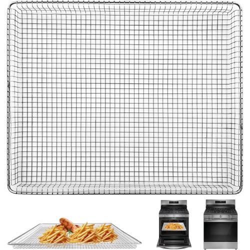 Air Fryer Basket Replacement for Frigidaire FRIGPEREAFT, 18.4 x 15.2 Mesh Tray for Frigidaire 30 Ranges and Wall Ovens, Gallery Series Stainless Steel Air Fryer Basket, Dishwasher Safe