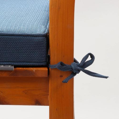 Magpie Fabrics Indoor Outdoor Waterproof Square Chair Cushion, 18 x 18 x 2.5, 2 Pack, Water Resistant Seat Cushions, for Patio Garden Office, Navy