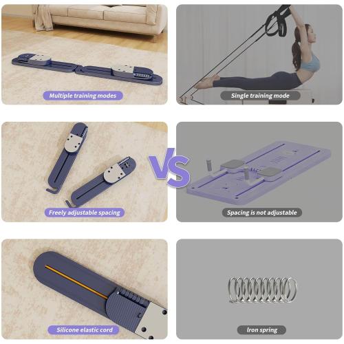Pilates Board Reformer 15-in-1: Split & Foldable Design, Portable Home Gym with Digital Display, Resistance Bands, Balance Board for Women's Full Body & Core Training