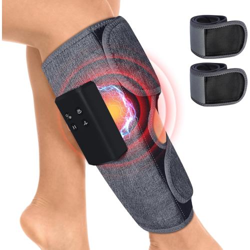 Air Compression Leg Massagers for Circulation and Pain Relief with Heat, Cordless Wearable Thigh or Calf Leg Massagers, 4 Modes 3 Intensities Relax for Home Office Gym, Gift for Men Women (Pair)