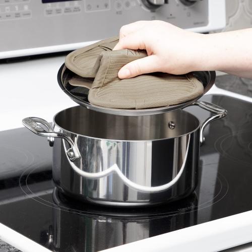 All-Clad Premium Pot Holder & Hot Pad: Heat Resistant to 500 Degrees - 100% Cotton, 10x6.25 Hot Pad for Kitchen and Barbeque, (6-Pack), Titanium