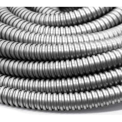 Qlvily 1/2 inch x 50ft Flexible Electrical Conduit, Iron Galvanized Access Line Conduit, for Manage and Protect Home and Industrial Wires