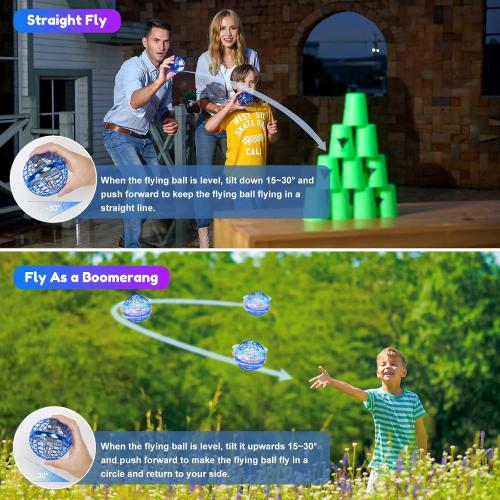 Hoofun Flying Orb Ball Toy 2023 Galaxy Ball,Cosmic Globe Boomerang Hover Orb Ball, Galactic Fidget Spinner, Hand Drone Ball, Kids Toys for Boys Age 6 7 8 9 10 11 12 Boys Girls Cool, Pink