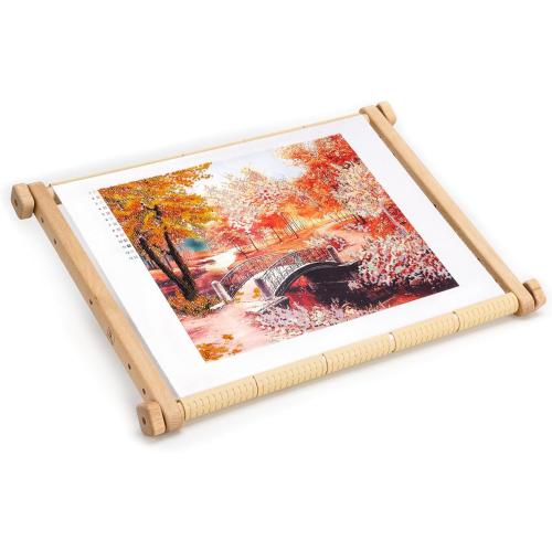 Needlepoint Embroidery Tapestry Scroll Frame Made of Organic Beech, Wooden Cross Stitch Frame, Needlepoint Holder, Stitching Frame (15.7 х 22)