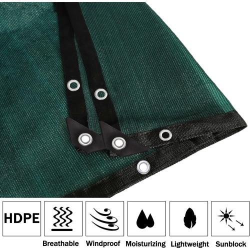 90% Green 6 ft X 10 ft Heavy Duty Shade Mesh Tarp Shade Cloth Taped Edge with Grommets for Outdoor Plant Cover Patio Tomatoes Barn Kennel Greenhouse