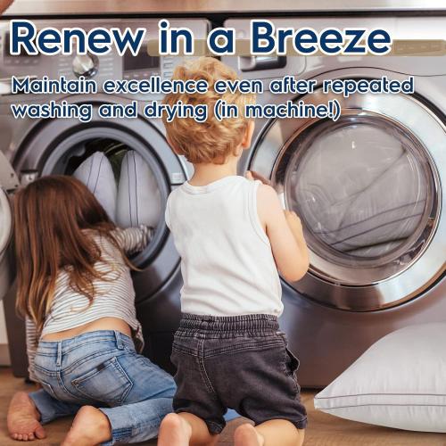 viewstar King Size Pillows Set of 2, Hotel Quality Cooling Down Alternative Gusseted Bed Pillows for Side, Back, or Stomach Sleepers, White