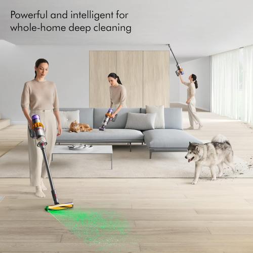 Dyson V15 Detect Total Clean Extra (Renewed Premium), Yellow/Nickel