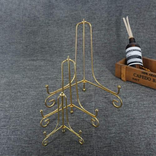 LIONWEI LIONWELI 6 Pack Iron Display Stand,Gold Iron Easel Plate Holder Stand for Displaying Pictures, Plates, Books and Arts (4, 6, 8 inch)