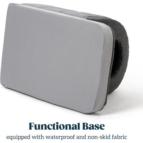 Orthopedic Dog Bed House - Dog House Indoor with Egg-Crate Foam - Tent Bed with Waterproof Lining & Nonskid Bottom, Ideal for Medium Breeds & Fits 30-Inch Crate - Gray