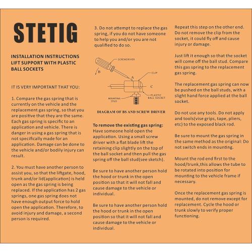 2Pcs 22.38 Inch Front Hood Struts Lift Supports Fits 2009-2015 GENESIS Sedan Only - Shock Gas Spring Prop Rod