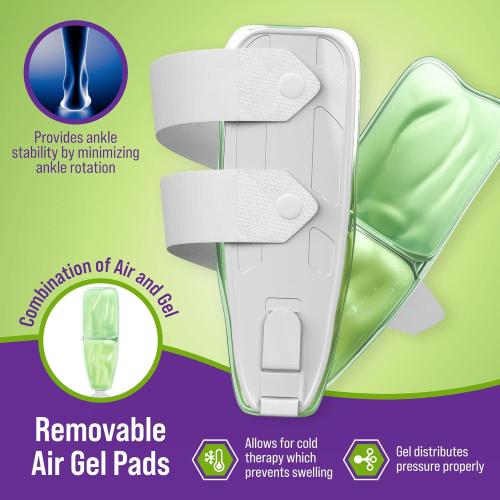 MARS WELLNESS Premium Air Gel Ankle Stirrup Brace - Ankle Brace Stabilizer With Air & Gel Cold Therapy - One Size Fits All