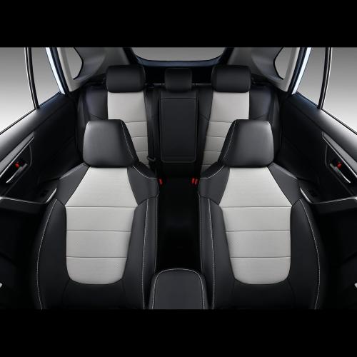 RAV4 Seat Covers, Custom Fit Toyota RAV4 2019 2020 2021 2022 2023 2024 2025, Full Covered Vehicle Accessories Fit for RAV 4 LE, XLE, XLE Premium, Limited - Black & Gray