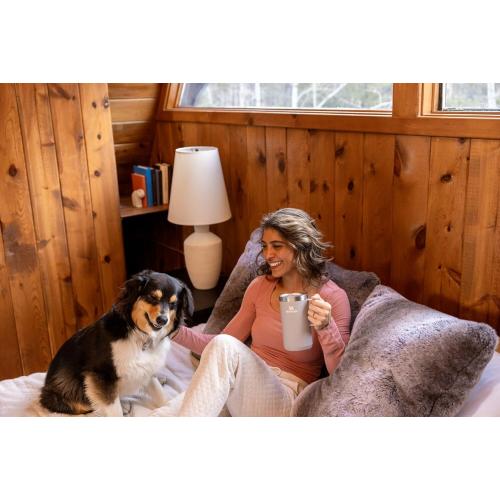 STANLEY Stay-Hot Camp Mug 24 oz | Press Fit Drink Through Lid | Cup for Coffee, Tea and Drinks | Insulated Stainless Steel Coffee Mug | BPA-Free | Plum