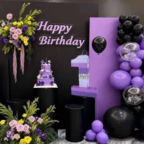 PCFING 20 Inch Number 1 Piñata Purple Silver with 30 Inch Piñata Stick Blindfold Confetti for Boy Girl Kids Birthday Party Decorations, Anniversary Celebration, Fiesta