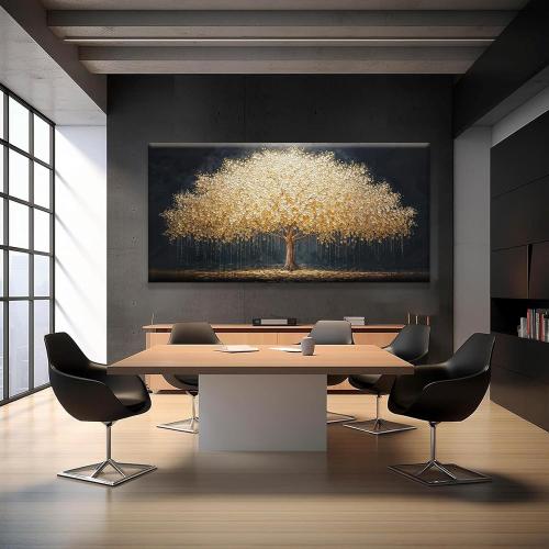 Tsomzxng Abstract Wall Art Gold Tree Of Life Artwork Canvas Art Wall Decor Painting Prints Gold Tree Large Abstract Wall Decor Picture For Living Room Bedroom Home Office Artwork 29X 58‼️light dirt and good condition‼️