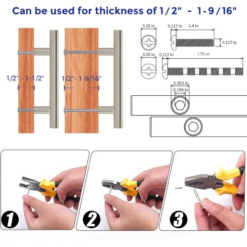 Ravinte 24 Pack 5 inch Kitchen Cabinet Handles Cabinet Pulls Brushed Nickel Stainless Steel Kitchen Drawer Pulls Cupboard Handles 3 Hole Center