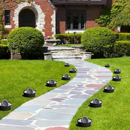 6 Pcs Lawn Light Protector, ABS Landscape Sprinkler and Light Guard, Waterproof Lawn Sprinklers Protection for Reduce Damage from Lawns Mower Outdoor Garden Park Backyard