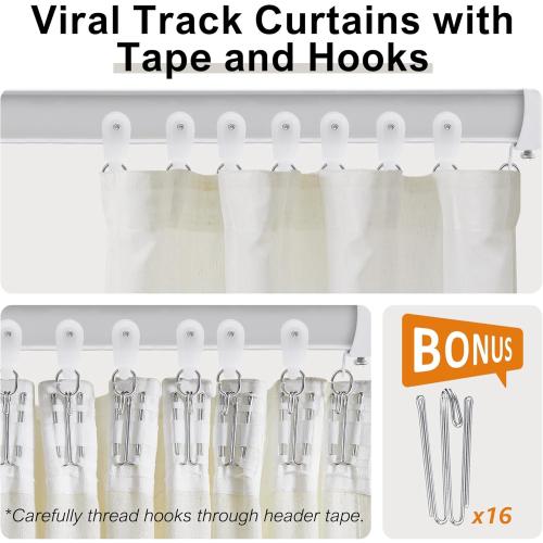 120 Inch Curtains Long for Large Window,Linen Sheer Light Filtering 10FT Length 10 FT Tall Curtains for Living Room Sunroom 2 Panels Set