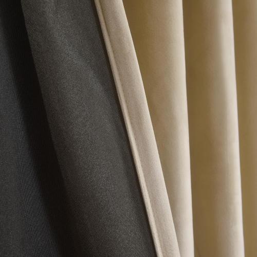 Roslynwood Cream Velvet Curtain 120 inches Extra Long - Curtains Room Darkening Rod Pocket Thermal Insulated Window Christmas Decorative Drapes for Living Room/Loft, W52 x L120, 2 Panels