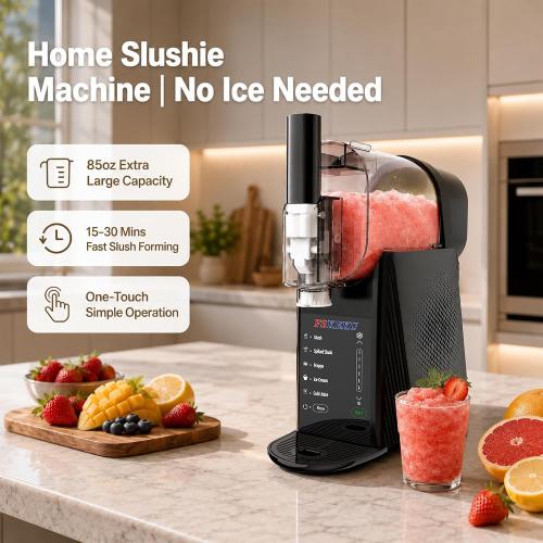 85oz Slushy Maker Machine for Home, Slushie Machines No Ice Needed Countertop with 5 Presets, Auto-Clean, Frozen Margaritas, Cocktails, Frappés, Smoothies, Milkshakes Summer Parties Gifts