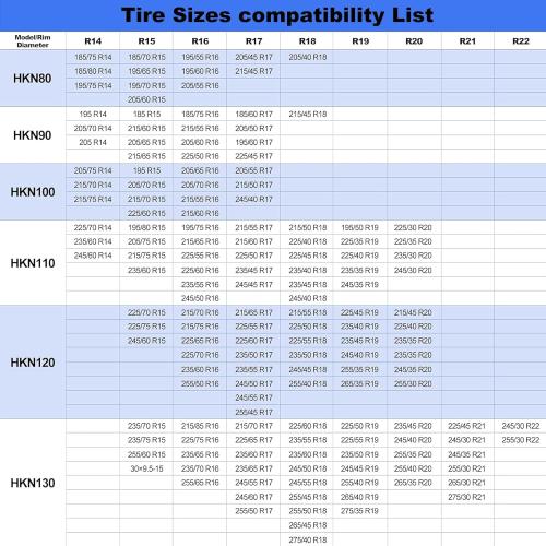 Auto Snow Chains Tire Chains For Cars Suv Pickup Trucks - Tightening 1Min Quick Install Tire-Chains, Reusable Emergency Tire Chains for Snow & Ice Traction (HKN170)