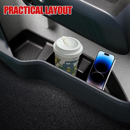 Mabett Door Side Storage Tray for Ford Maverick 2025 2024 2023 2022 Accessories(Not Fit 2026), TPE Front and Rear Doors Storage Insert Organizer Boxs 4PCS Set Fit Maverick(Black)