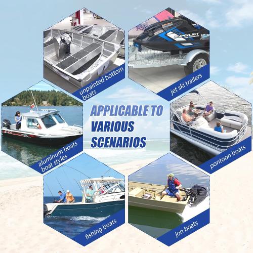 Size 48 X 3 PE Trailer Bunk Glides, Heavy Duty Boat Trailer Bunk Slide Pads with Screws and 12 Holes, Smoother Boat Trailer Glide Bunk Enders for Loadings and Launches Easier