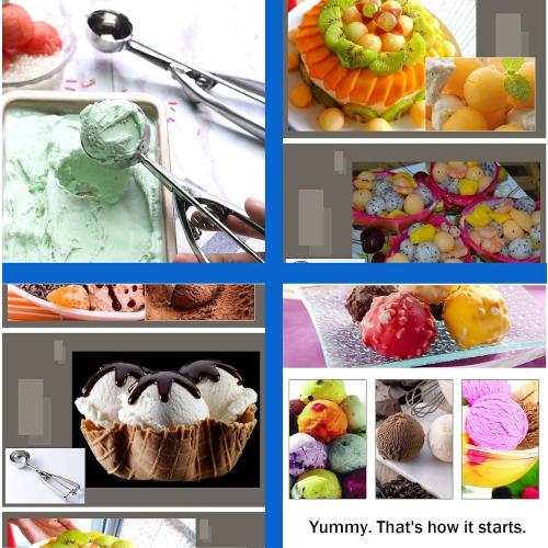 Cookie Scoop Set 3 PCS, with Trigger Large-Medium-Small Size for Kitchen Family Ice Cream Cookie Cupcake Muffin Meatbal multipurpose tainless Steel Ice Cream Scooper