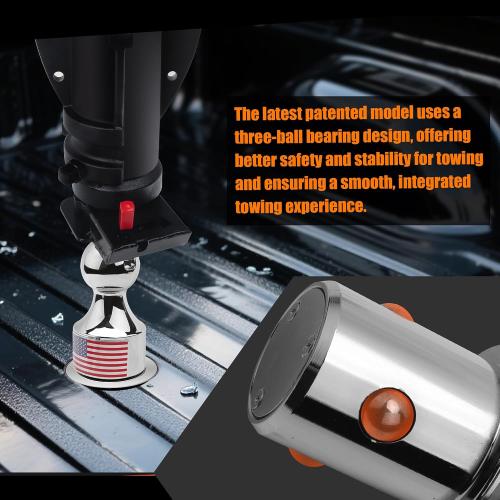 38K Anti-Theft Lock Gooseneck Hitch Kit for F250/F350 Silverado 2500 HD/Silverado 3500HD, Sierra 2500HD/Sierra 3500HD Puck System, Lockable Gooseneck Ball and Lockalbe Safety Chain Anchors