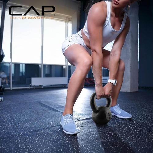 CAP Barbell Cast Iron Kettlebell - Coated Options, Singles and Sets, Multiple Weight Choices