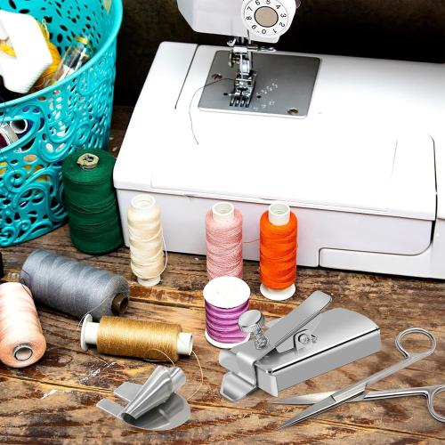TIGARI Sewing Rolled Hemmer Foot, 8 Sizes Rolled Hem Presser Foot, Wide Rolled Hem Pressure Foot Sewing Machine Feet Hemming Machine Hand Sewing Machine Sewing Accessories