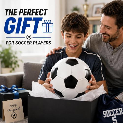 Soccer Ball Size 5 Size 4 Size 3 Size 2 with Pump Deflated - Single, 2 or 3 Pack Official Size Indoor Outdoor Training - Gift for Toddler Kids Youth Teens Adult 3-5 5-8 8-12 12  Years Old Boys Girls