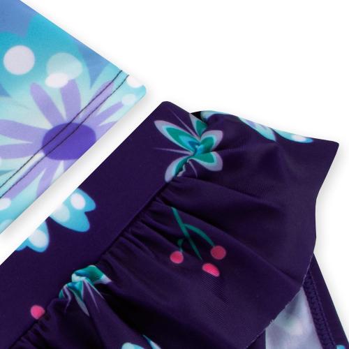 Disney Swimsuit, Long Sleeve Girls Bathing Suit, Elsa and Anna Girls Swimsuit, Kids Bathing Suit - Size 8