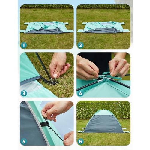 Glymnis Beach Tent Sun Shelter for 3 Person, UPF 50 , Easy Setup, Green