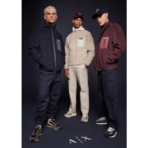 Size XL Armani Exchange mens Collegiate Capsule Full Zip Mock Neck Fleece