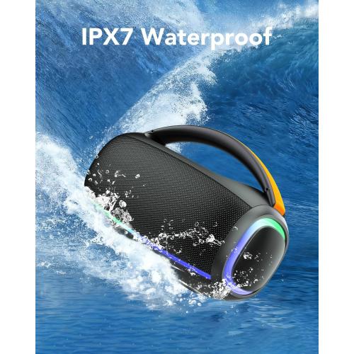Speakers Bluetooth Wireless: 80w Loud Speaker with Bass, 30H Playtime, IPX7 Waterproof, Large Speakers for Work, Outdoor, Workshop, Garage, Portable Speaker with TWS